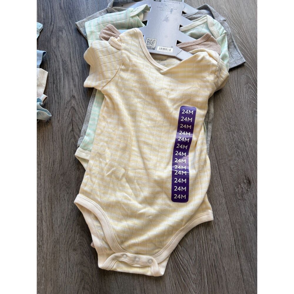 Baby Bodysuits Lot Solid Colors New 24 month